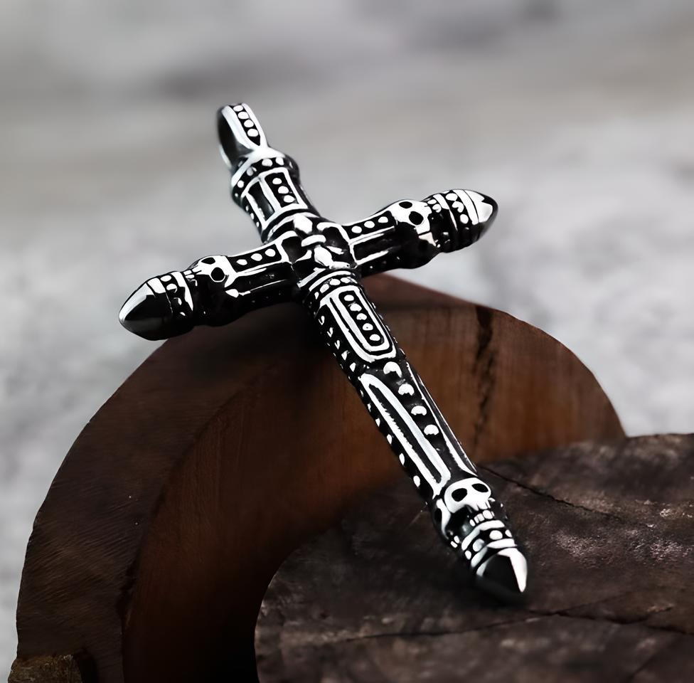 Handcrafted Pirate Chain" Cross Of Doom"- Stainless Steel