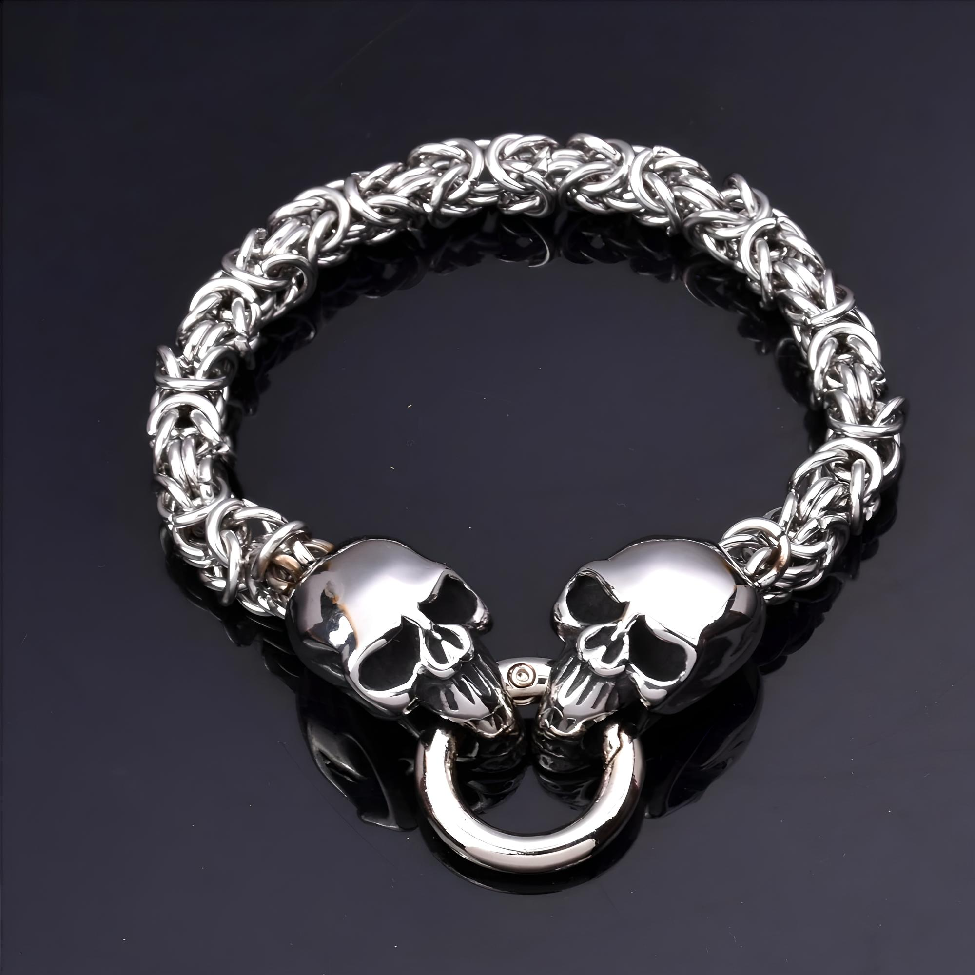 Handcrafted Pirate Bracelet "Pair o’ Cursed Souls" - Stainless Steel