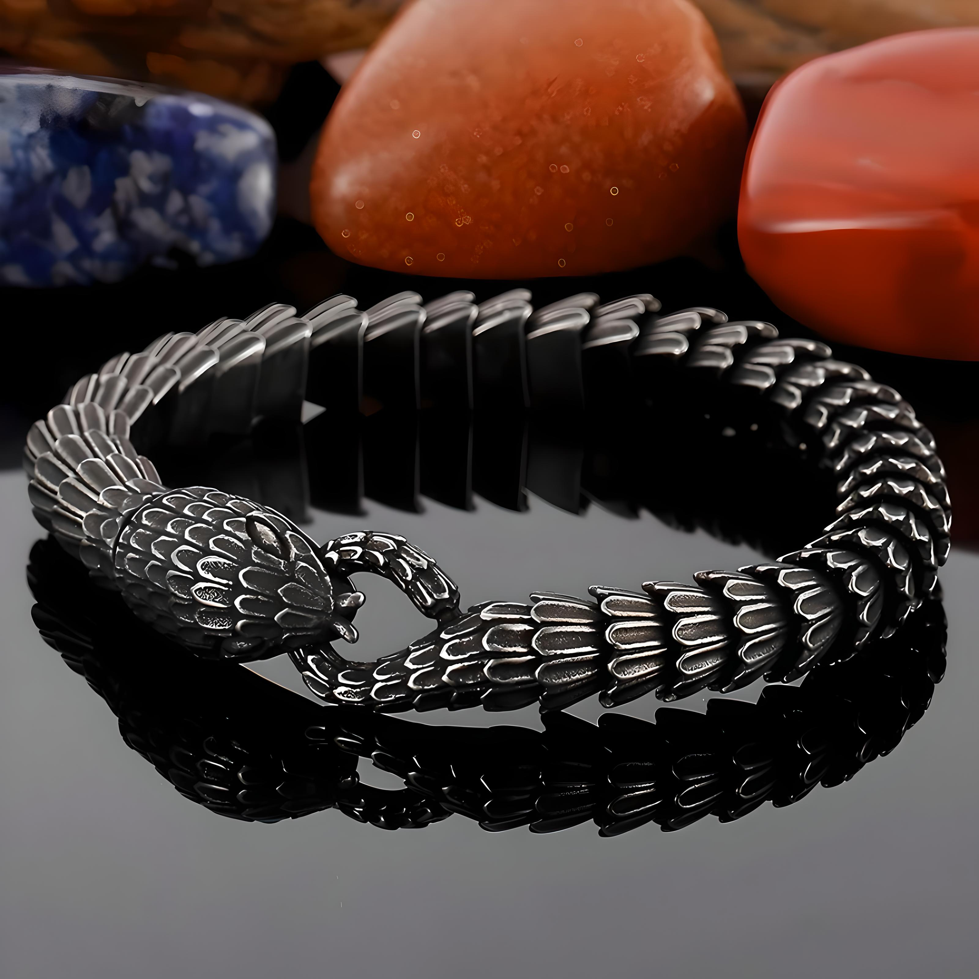 Handcrafted Pirate Bracelet "Serpent's Skin" - Stainless Skin