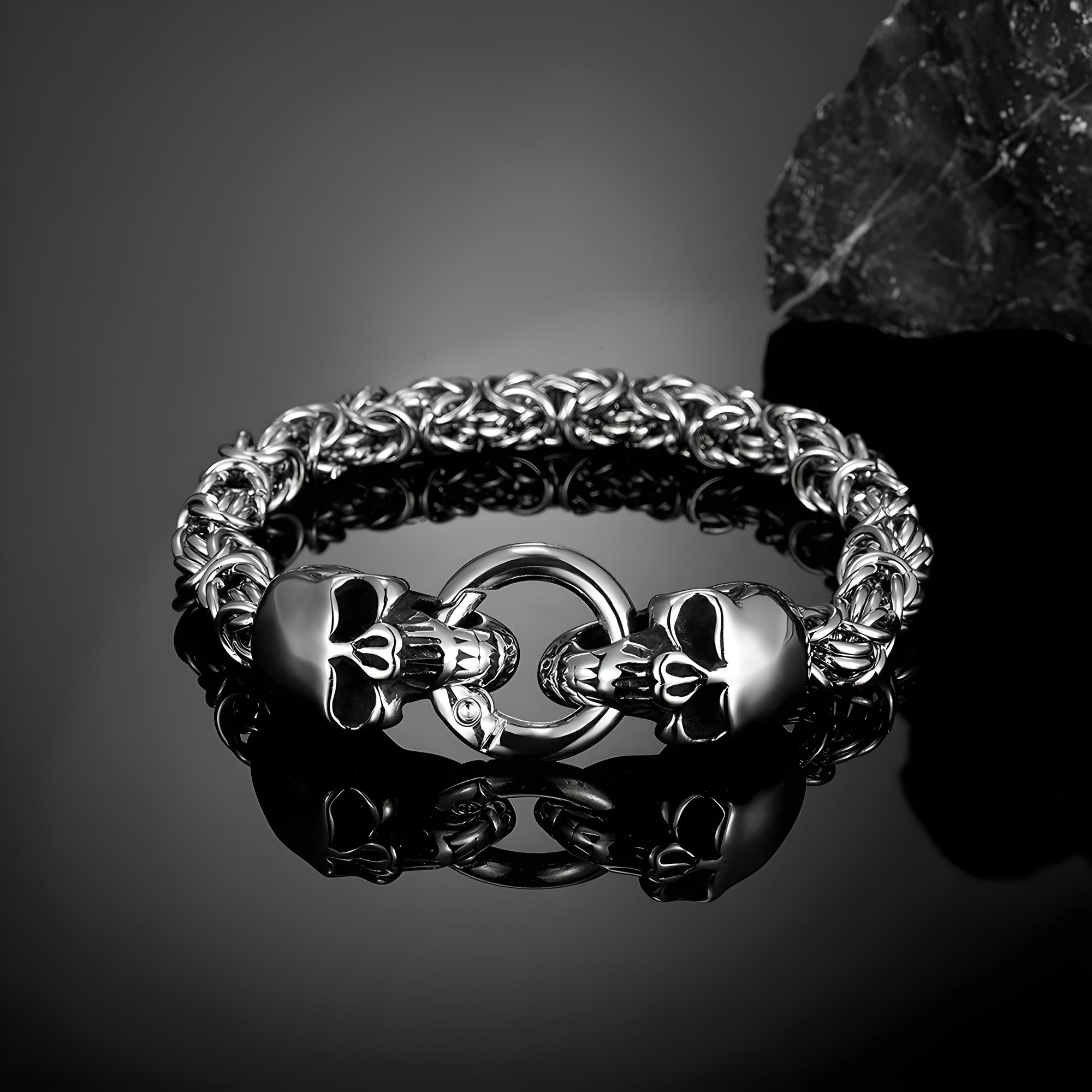 Handcrafted Pirate Bracelet "Pair o’ Cursed Souls" - Stainless Steel