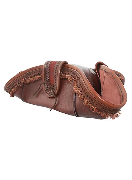 Tricorn hat made of leather brown